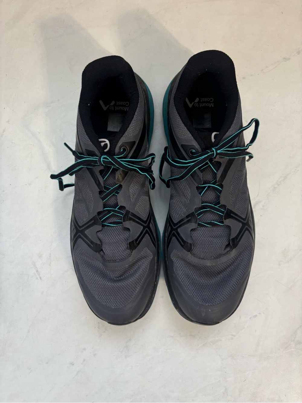 Scarpa Men’s 10.5 Gray Turquoise Spin Infinity Trail Running Shoes Hiking Travel - Picture 2 of 7
